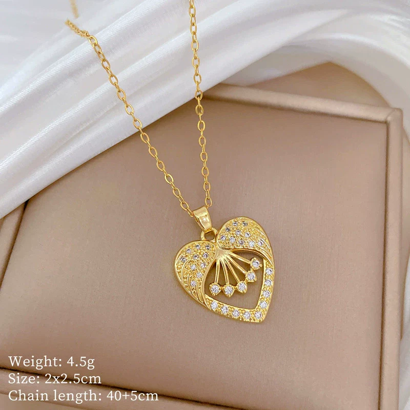 Necklace Stainless Steel Copper Geometric Style - Image 6