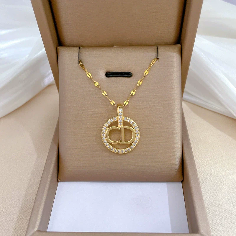 Necklace Stainless Steel Copper Geometric Style