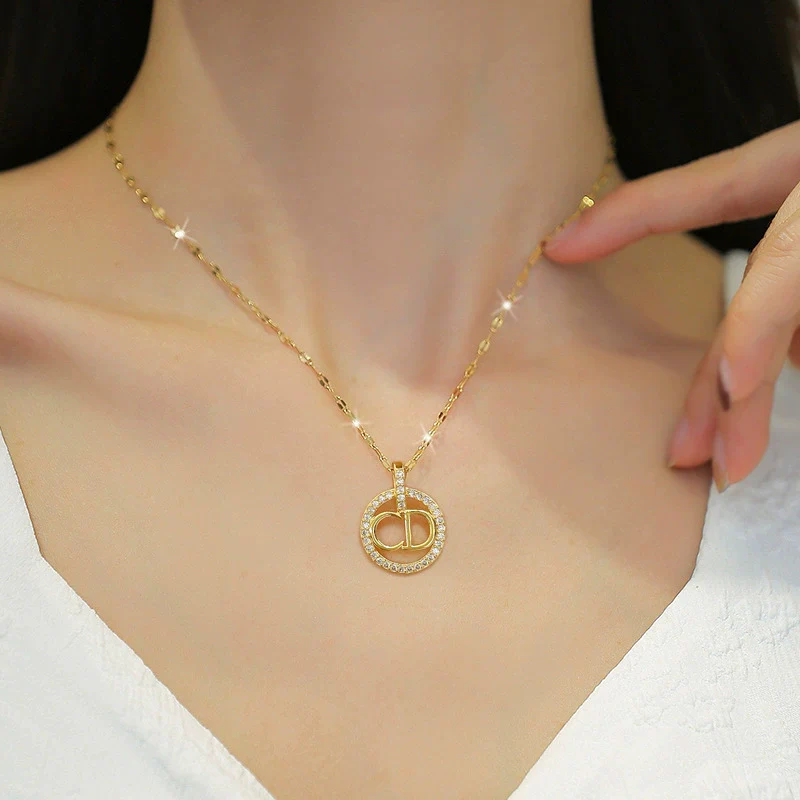 Necklace Stainless Steel Copper Geometric Style - Image 2
