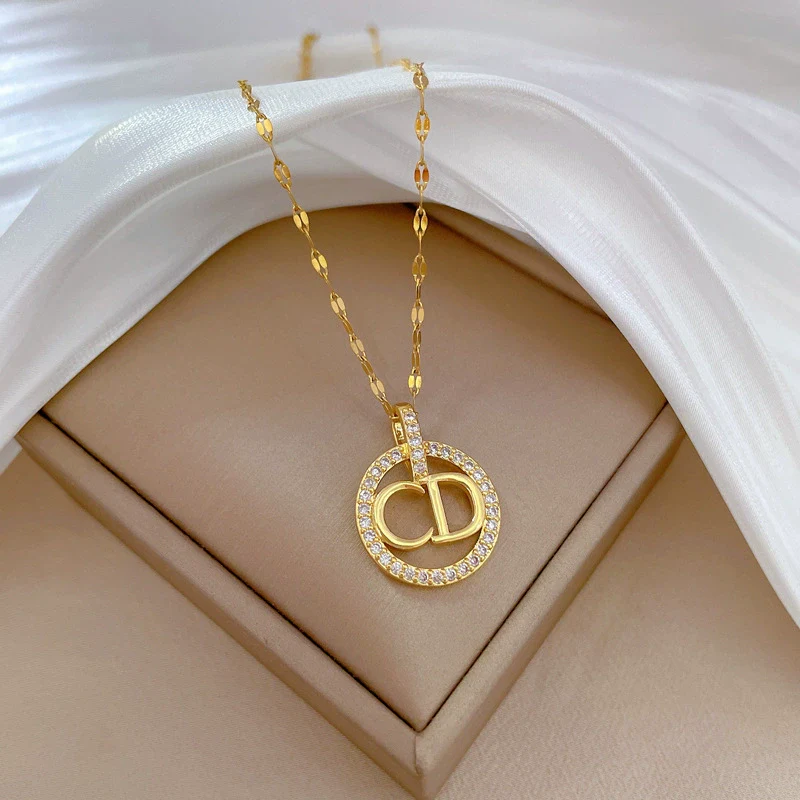 Necklace Stainless Steel Copper Geometric Style - Image 3