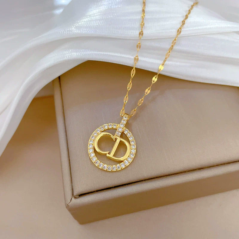 Necklace Stainless Steel Copper Geometric Style - Image 4