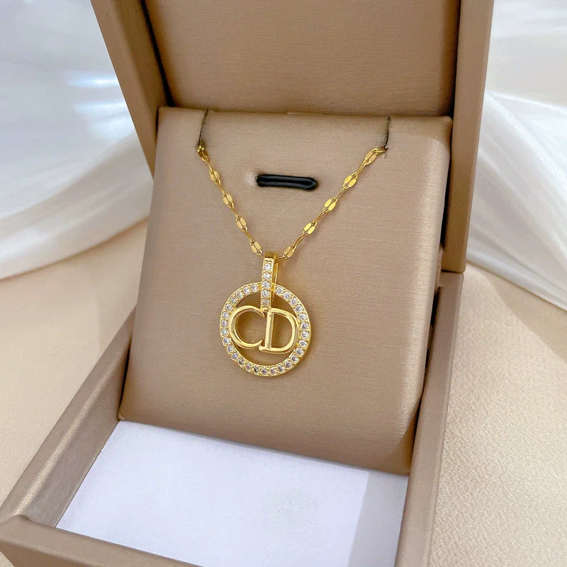 Necklace Stainless Steel Copper Geometric Style - Image 6