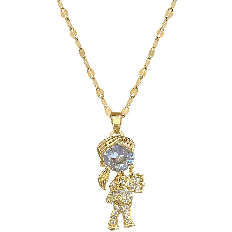 Necklace Stainless Steel Geometric Copper Light Luxury Allmatch - Image 5