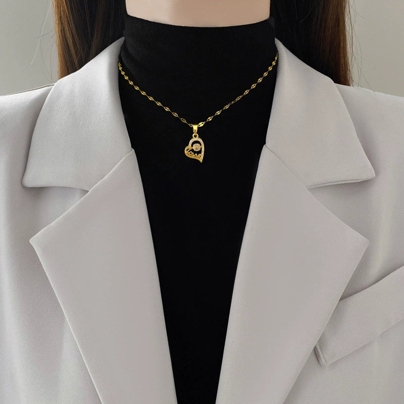 Necklace Stainless Steel Geometric Copper Pendant Unisex - Image 2