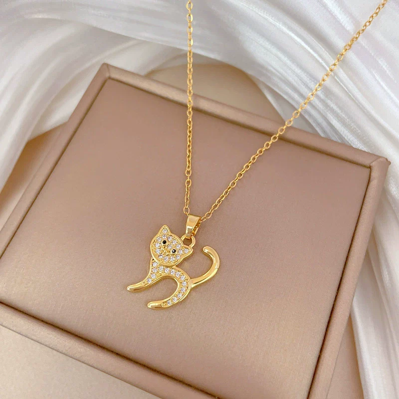 Necklace Stainless Steel Geometric Light Luxury Copper Pendant For Women - Image 4