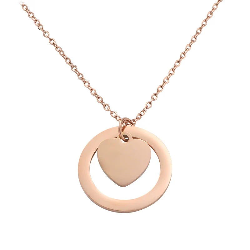 Necklace Stainless Steel Love Heart Pendant Simple Fashion - Image 5