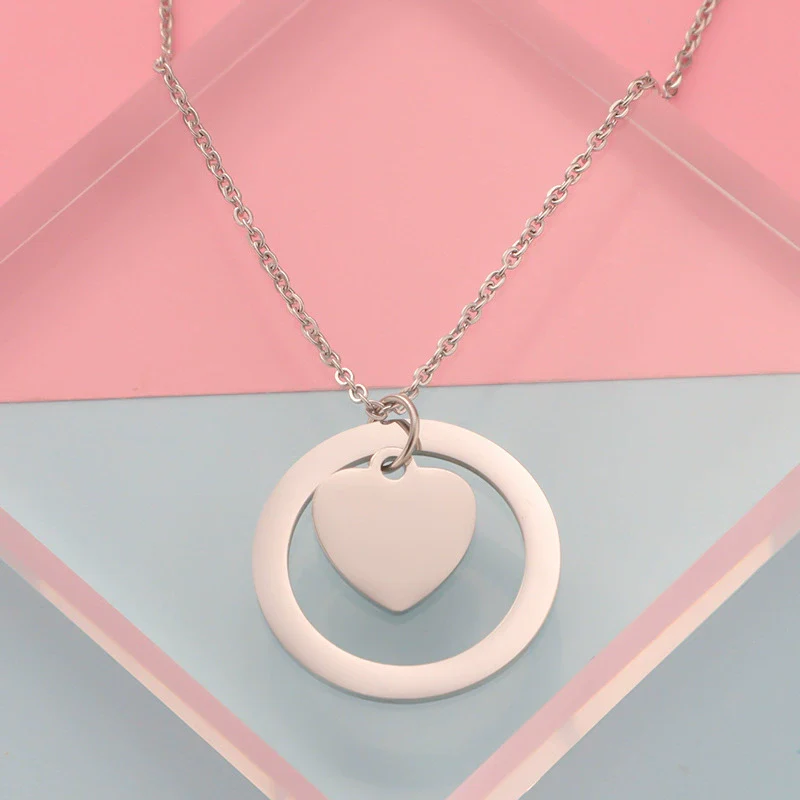 Necklace Stainless Steel Love Heart Pendant Simple Fashion - Image 6