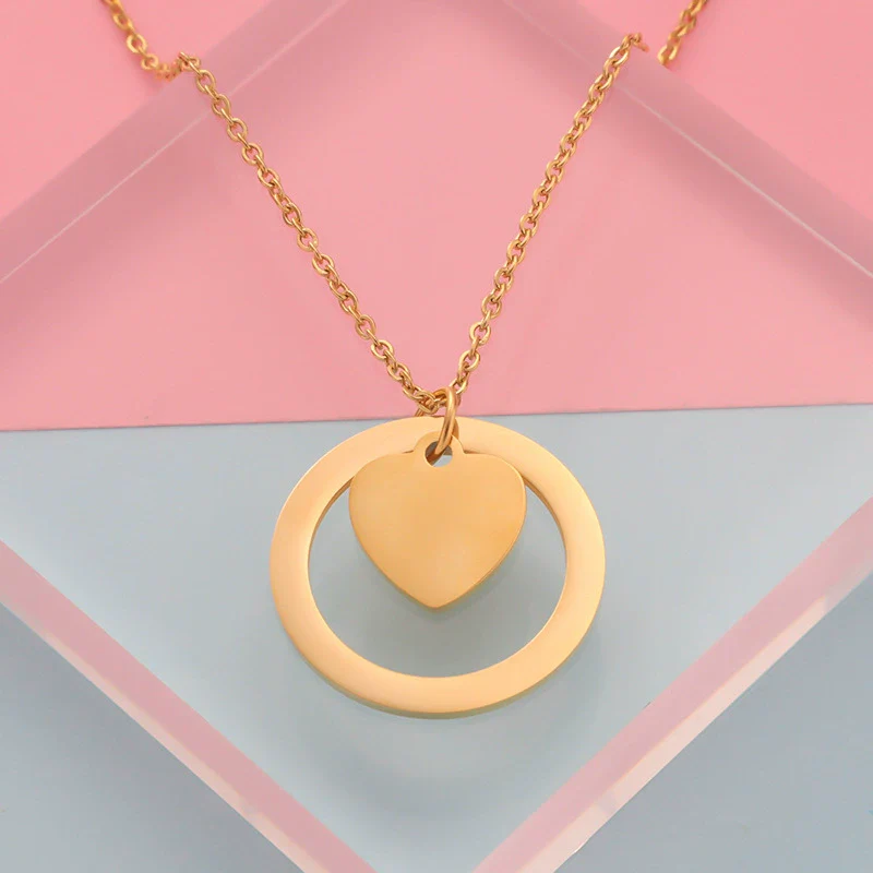 Necklace Stainless Steel Love Heart Pendant Simple Fashion - Image 7