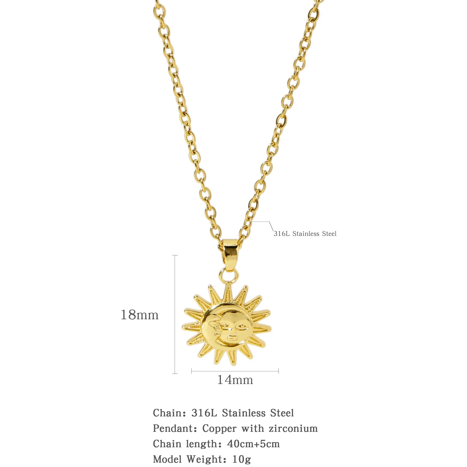 Necklace Stainless Steel O Shaped Chain Copper Inlaid Zirconium Devil's Eye Constellation Electroplating Design - Image 26