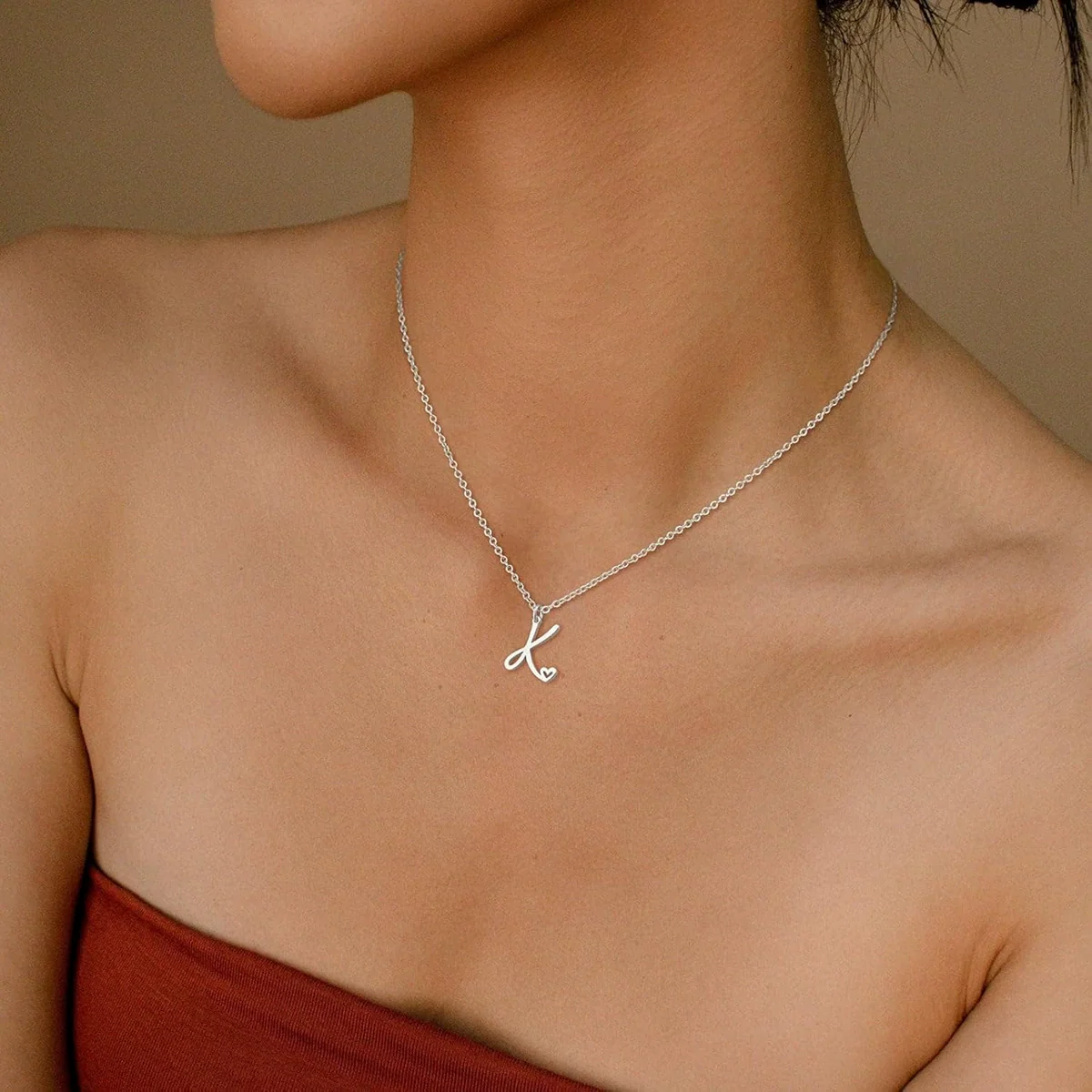 Necklace Stainless Steel Ochain Letter Electroplating Design For Women - Image 16