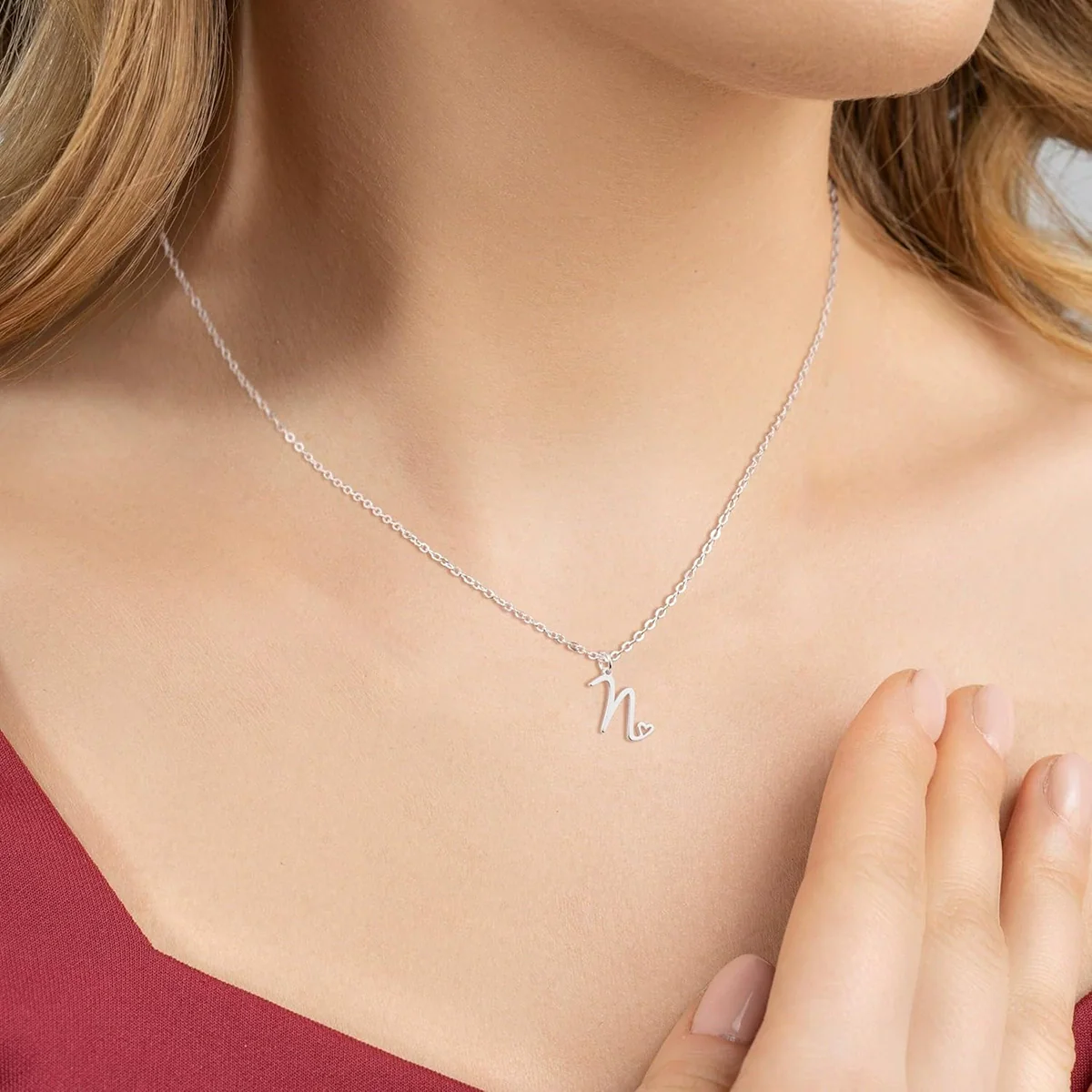 Necklace Stainless Steel Ochain Letter Electroplating Design For Women - Image 19