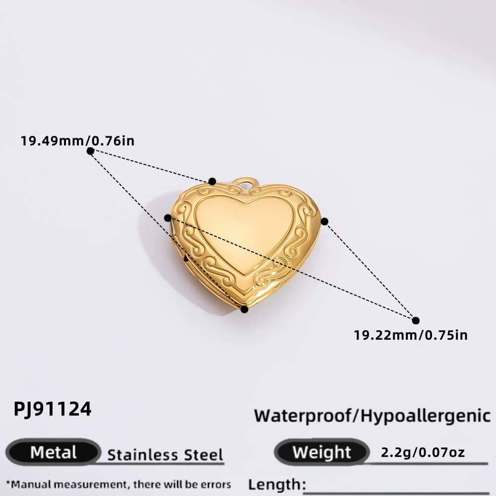 Necklace Stainless Steel Titanium Steel Heart Shape Electroplated Couple Style Handmade - Image 8