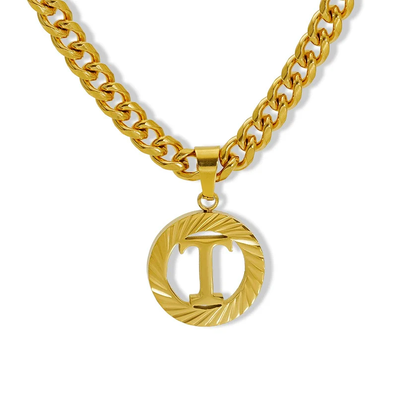 Necklace 316L Stainless Steel 316L Stainless Steel Letter Pattern Hip Hop Electroplating - Image 23