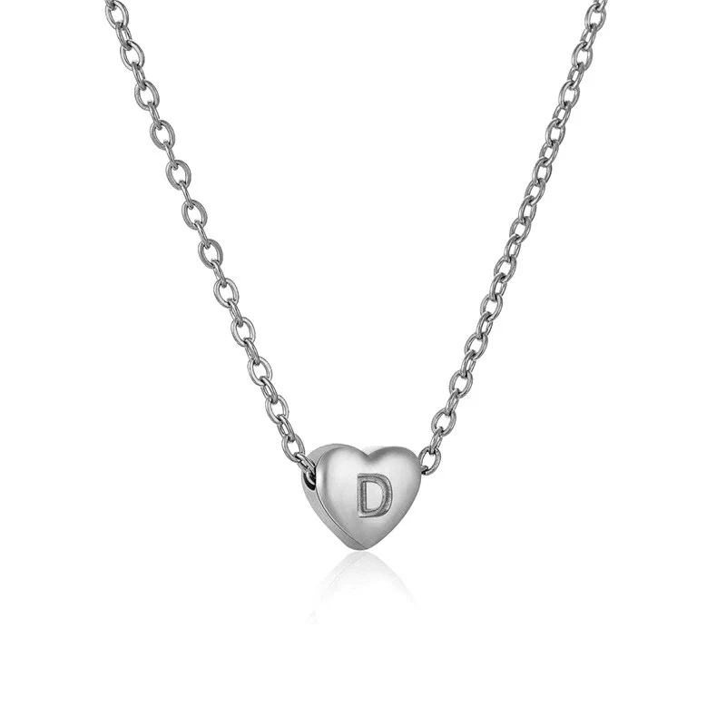 Necklace 316L Stainless Steel 316L Stainless Steel Love Letter Letter Pendant Cross Chain Women - Image 9