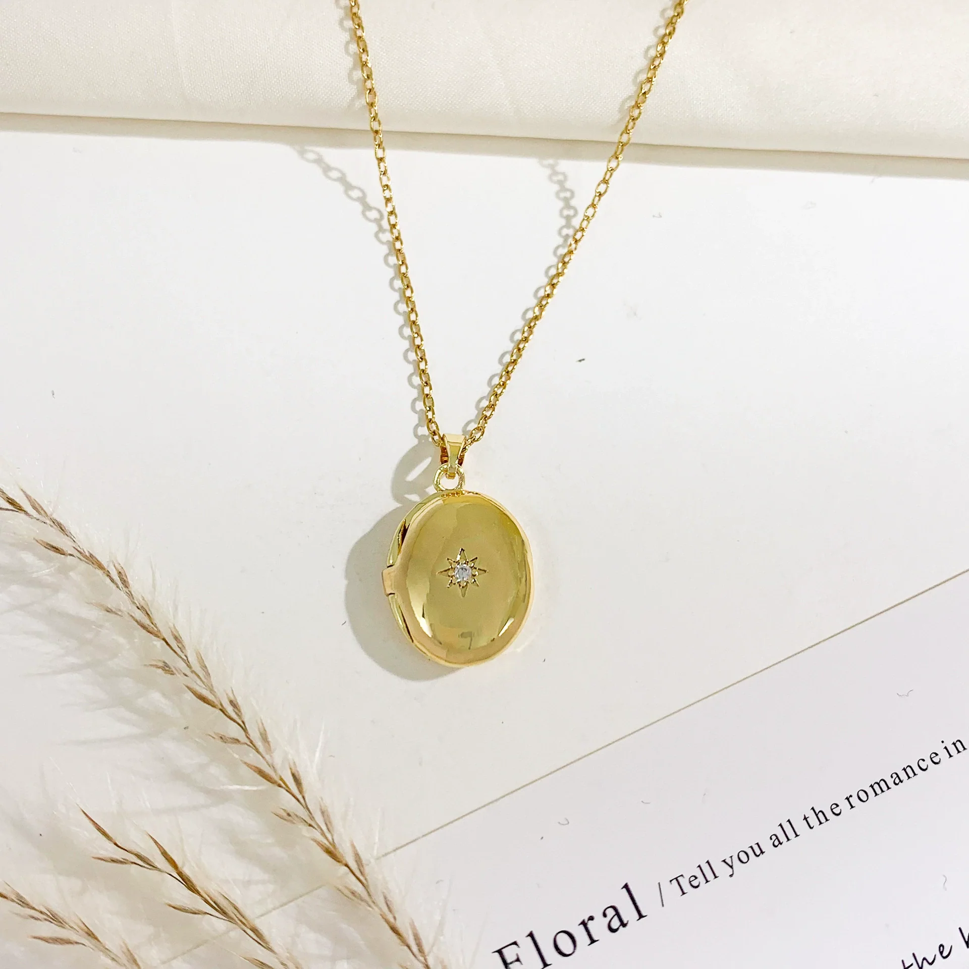 Necklace Titanium Steel Copper Cross Chain Sweet Geometric Real Gold Plated Women's Accessories - Image 9
