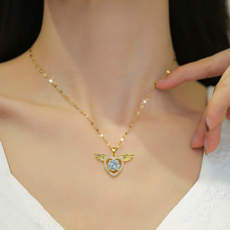 Necklace Titanium Steel Copper Geometric Style - Image 2
