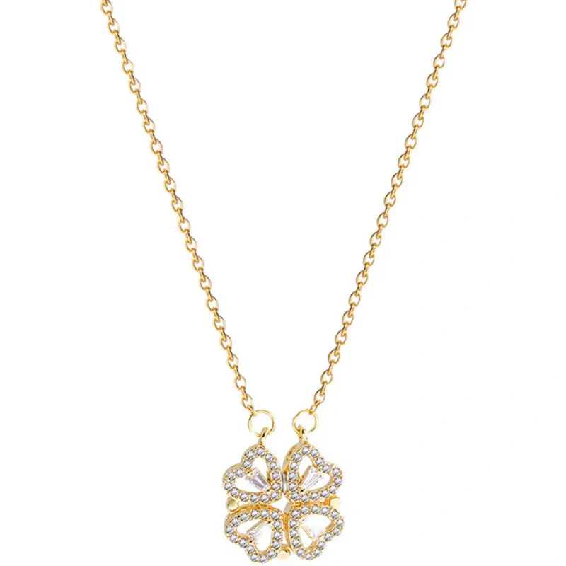 Necklace Titanium Steel Copper Heart Fourleaf Flower Animal Zodiac Cartoon Style - Image 5