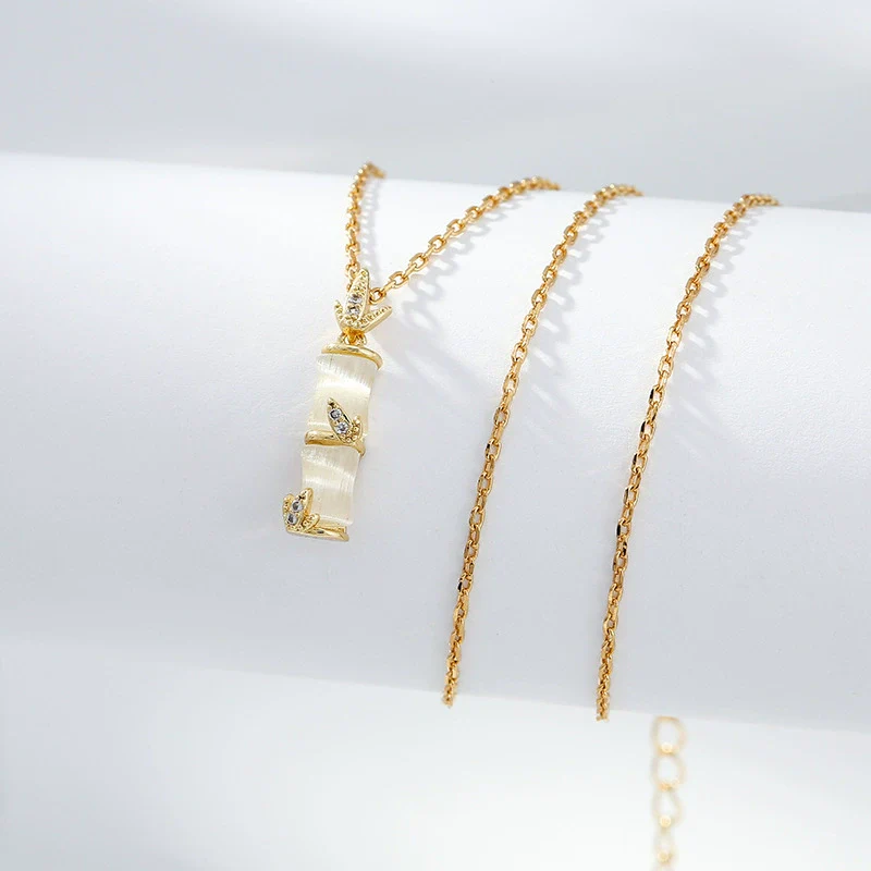 Necklace Titanium Steel Copper Inlaid Zircon Geometric Vacuum Plating Fashion - Image 19