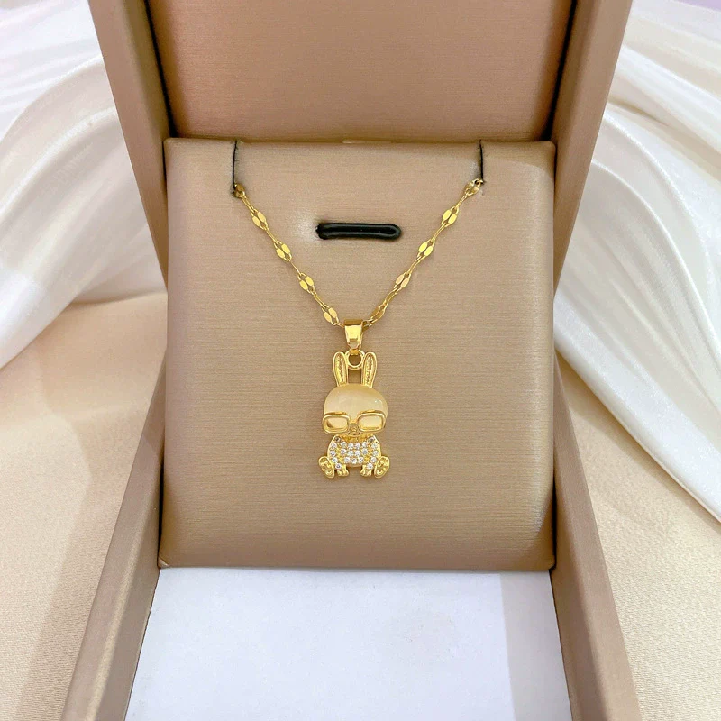 Necklace Titanium Steel Geometric Pattern Female Clavicle Chain