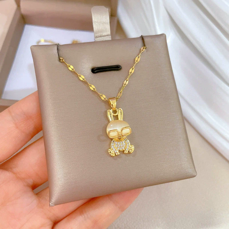 Necklace Titanium Steel Geometric Pattern Female Clavicle Chain - Image 3