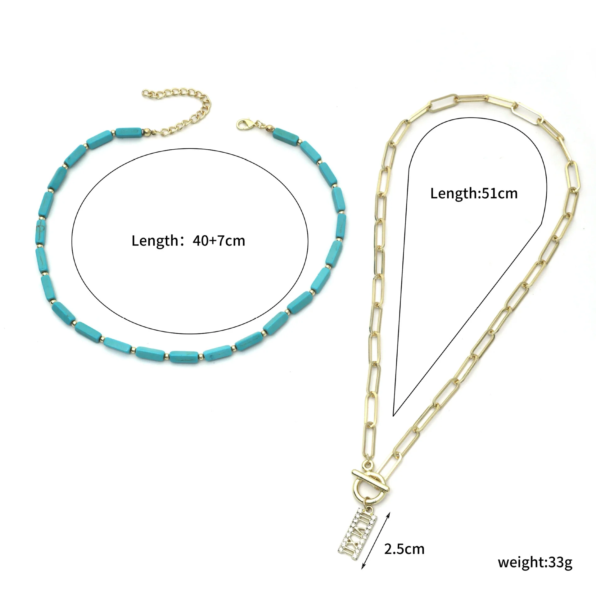Necklace Women's Beaded Sweet Style With Flower Pattern Mixed Gem Inlay Electroplating Ball Chain - Image 12