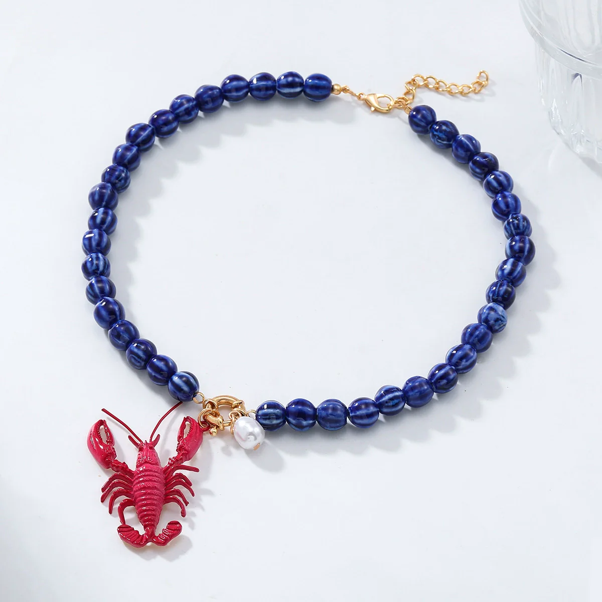 Necklace Zinc Alloy Animal Zodiac Dripping Oil Handmade Imitation Pearls Fashion Women's - Image 4
