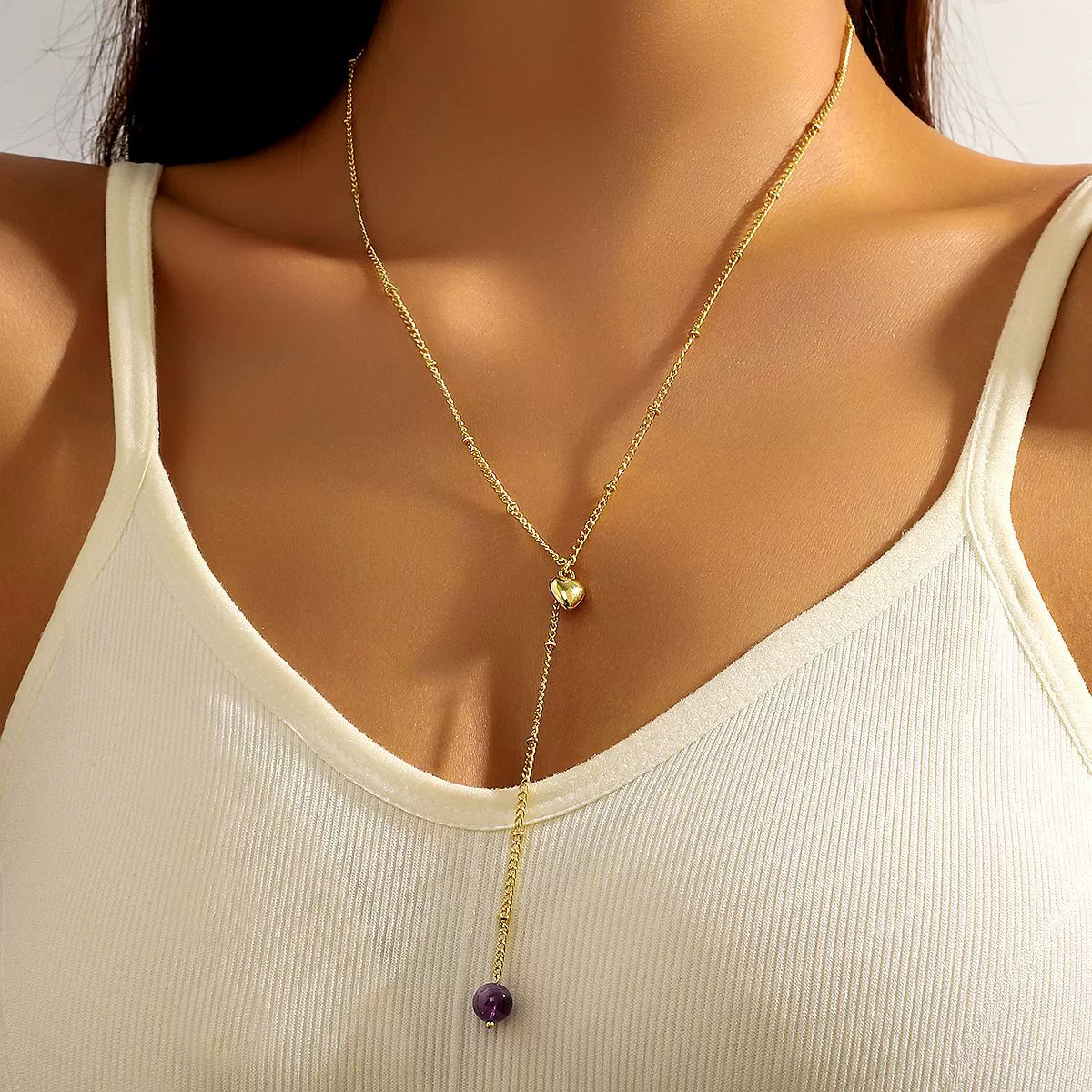 Necklace Zinc Alloy Insects Heart Electroplating Ochain Women - Image 3