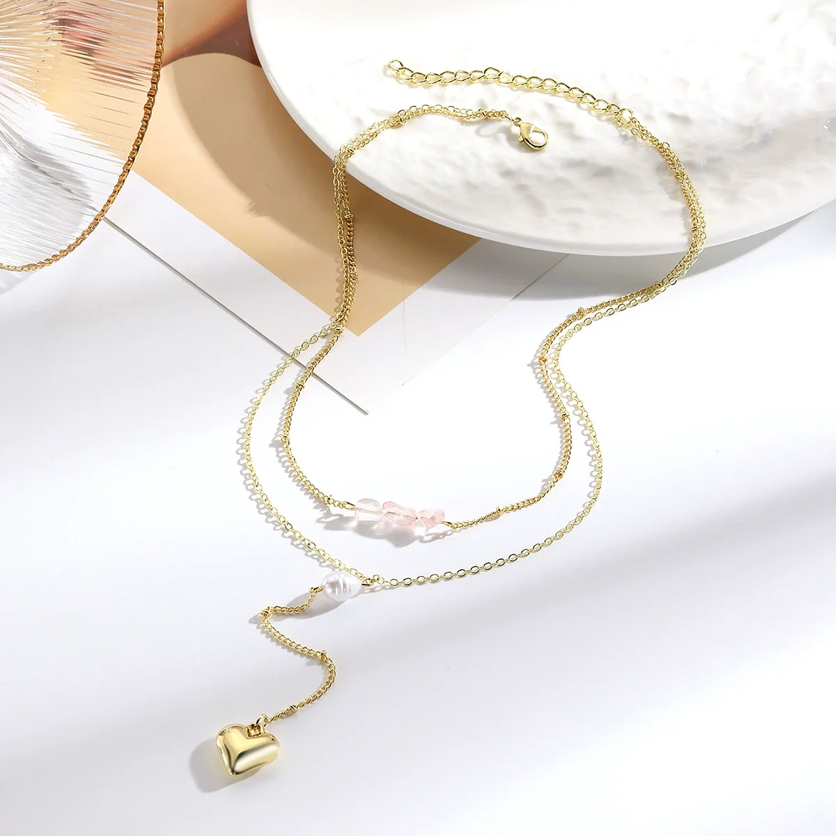 Necklace Zinc Alloy Insects Heart Electroplating Ochain Women - Image 4