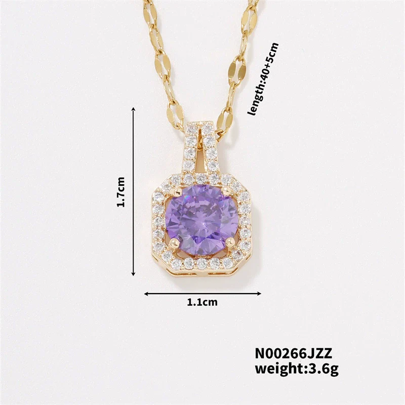Necklace Zircon Pendant Jewelry Fashion Women's Accessories - Image 12