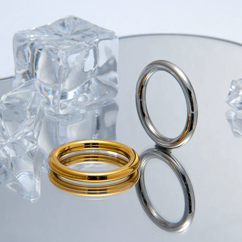 Neutral Titanium Steel Ushape Ring Electroplated Simple Fashion Jewelry - Image 3