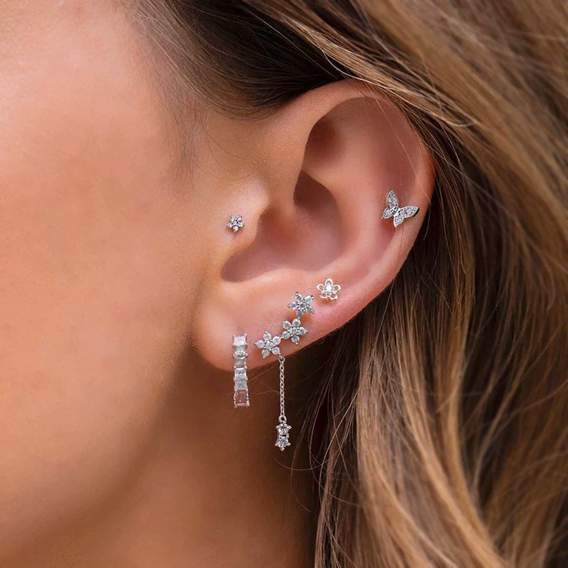 Niche Fashion Jewelry Set Women's Copper Animals Zodiac Zircon Earrings - Image 4