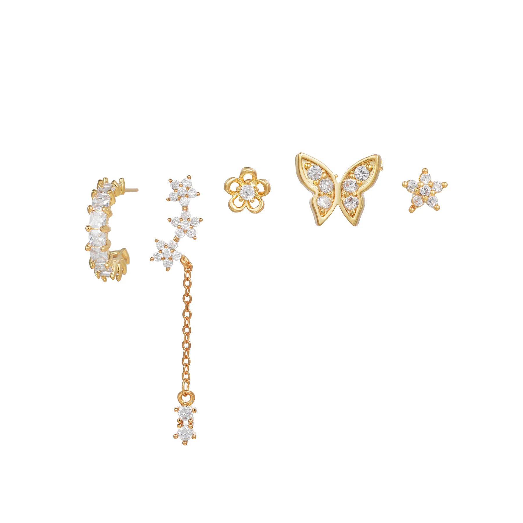 Niche Fashion Jewelry Set Women's Copper Animals Zodiac Zircon Earrings - Image 5