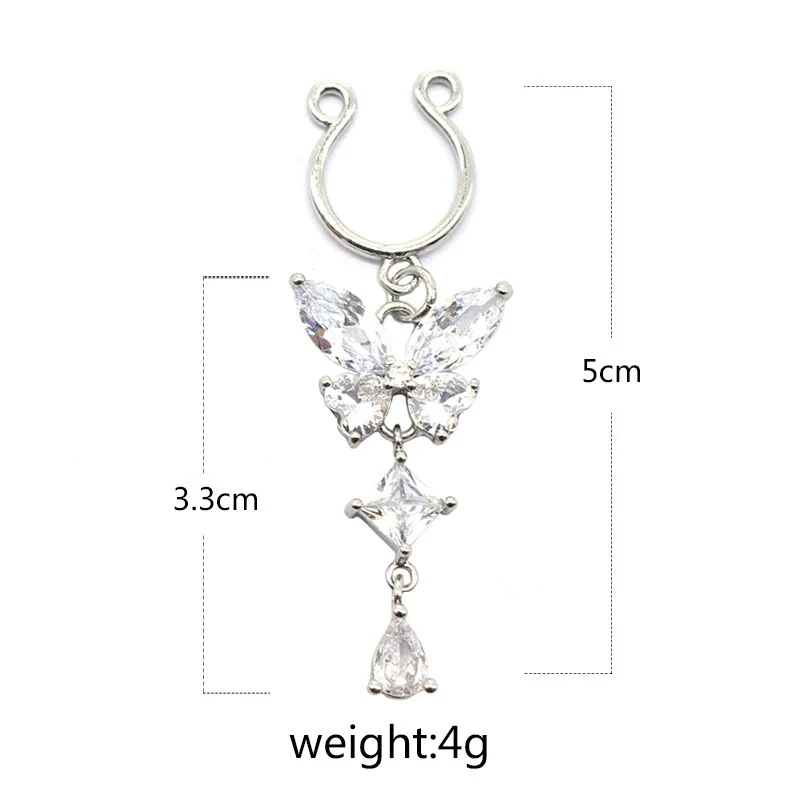 Nipple Ring Snakeshaped Butterfly Devil's Eye Constellation Pattern Titanium Alloy Electroplated Unisex - Image 17
