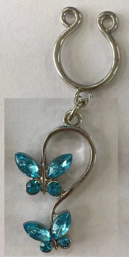 Nipple Ring Snakeshaped Butterfly Devil's Eye Constellation Pattern Titanium Alloy Electroplated Unisex - Image 19