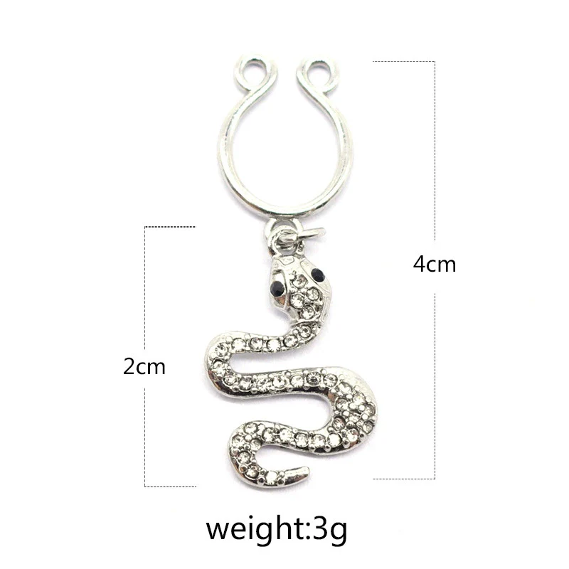 Nipple Ring Snakeshaped Butterfly Devil's Eye Constellation Pattern Titanium Alloy Electroplated Unisex - Image 2