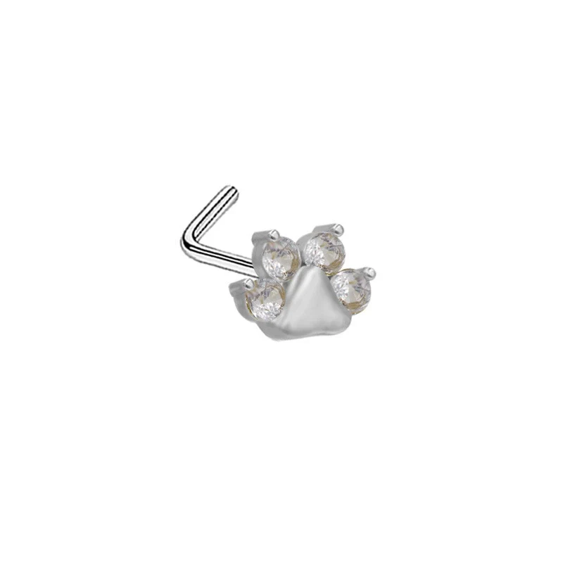 Nose Nail Piercing Jewelry Stainless Steel Animal Spider Scorpion Cat Claw Heart Inlaid Zircon Diamond Style - Image 14