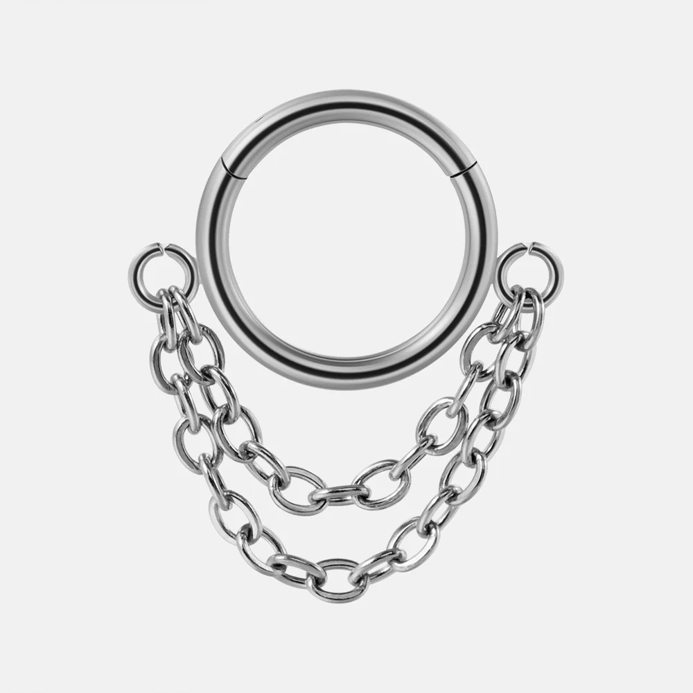 Nose Ring And Ear Ring Stainless Steel Geometric Electroplated - Image 12
