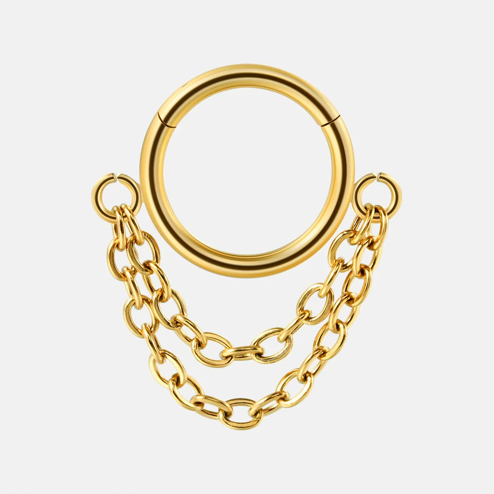 Nose Ring And Ear Ring Stainless Steel Geometric Electroplated - Image 13