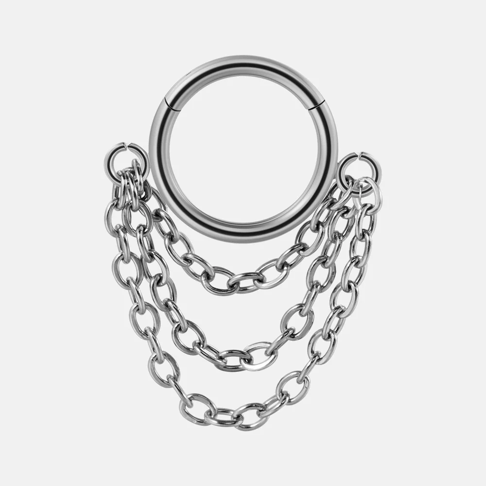 Nose Ring And Ear Ring Stainless Steel Geometric Electroplated - Image 16