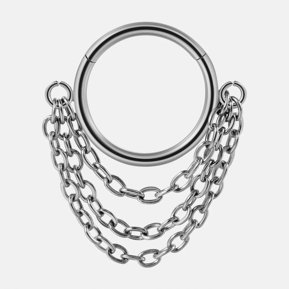 Nose Ring And Ear Ring Stainless Steel Geometric Electroplated - Image 18