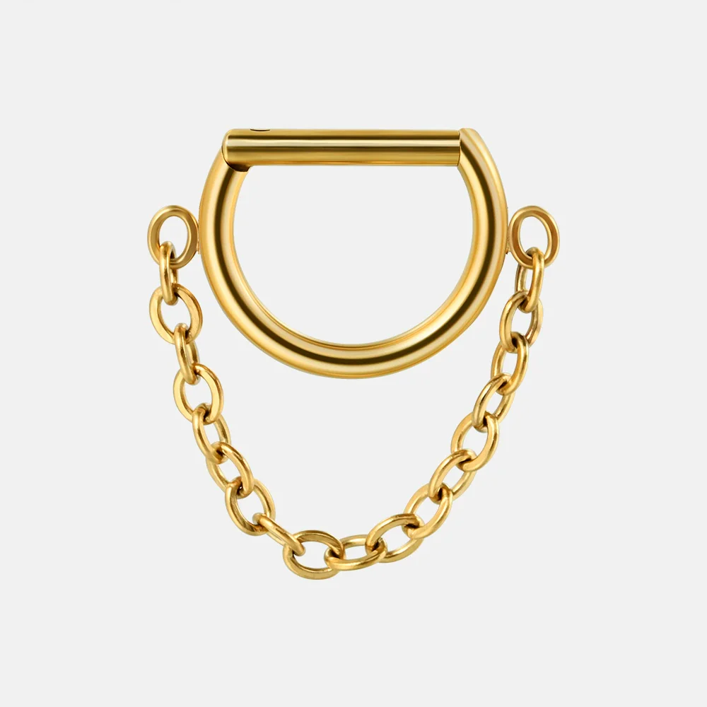 Nose Ring And Ear Ring Stainless Steel Geometric Electroplated - Image 7