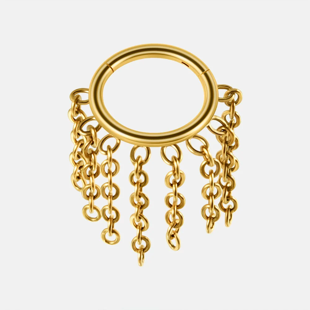 Nose Ring And Ear Ring Stainless Steel Geometric Electroplated - Image 9