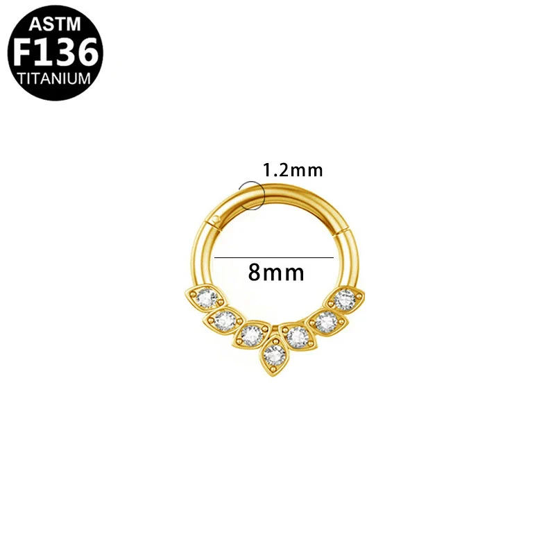 Nose Ring Earrings Titanium Steel Versatile Geometric Star Shape Electroplated - Image 10