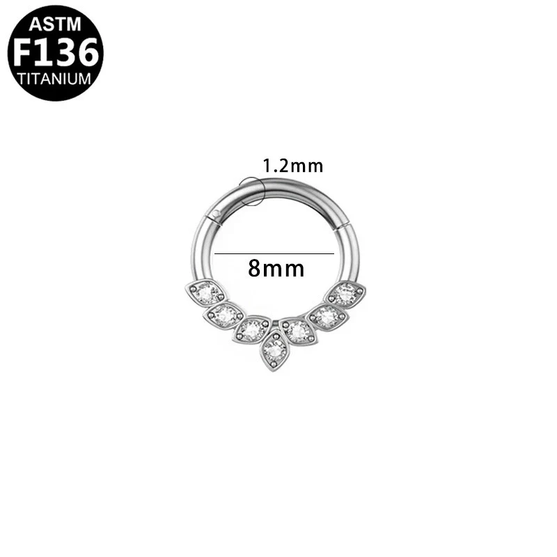 Nose Ring Earrings Titanium Steel Versatile Geometric Star Shape Electroplated - Image 12