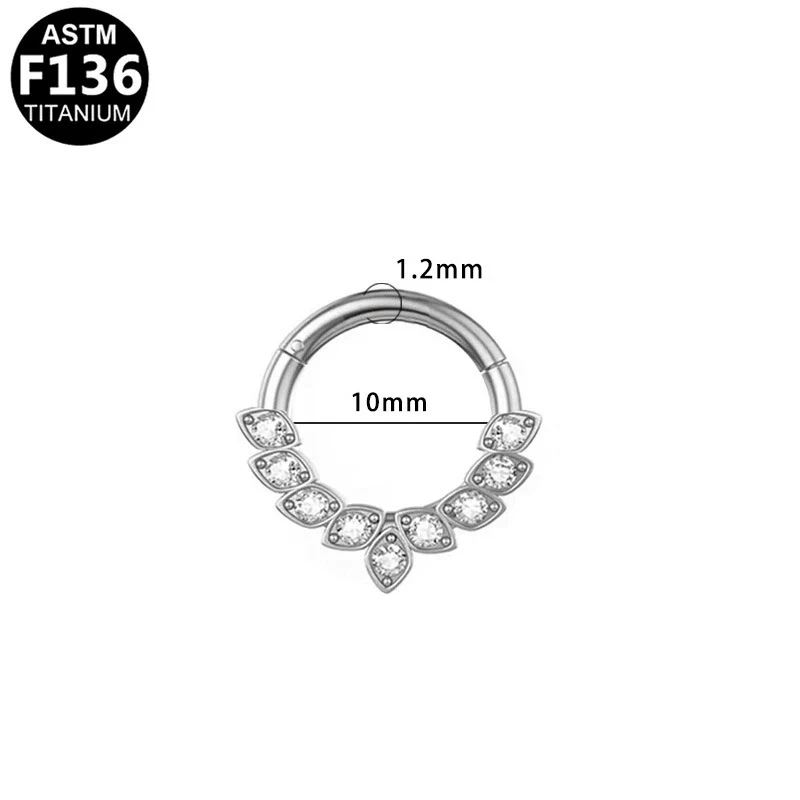 Nose Ring Earrings Titanium Steel Versatile Geometric Star Shape Electroplated - Image 13