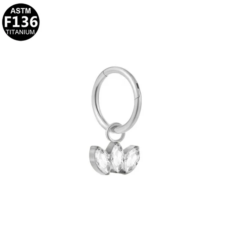 Nose Ring Earrings Titanium Steel Versatile Geometric Star Shape Electroplated - Image 7