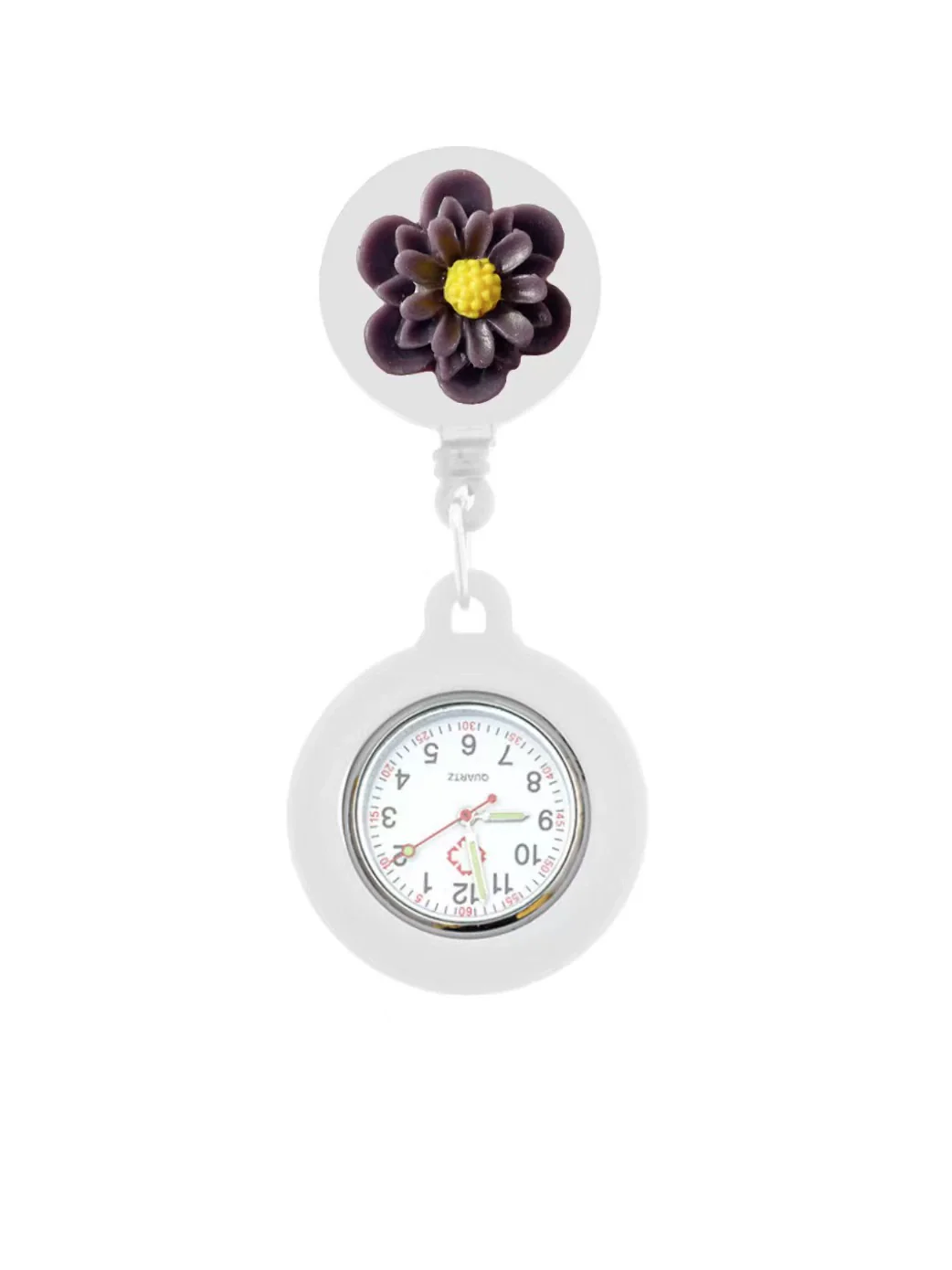 Nurse Watch Alloy Case Silicone Strap Stainless Steel Clasp Round Dial Small Fresh Style - Image 14