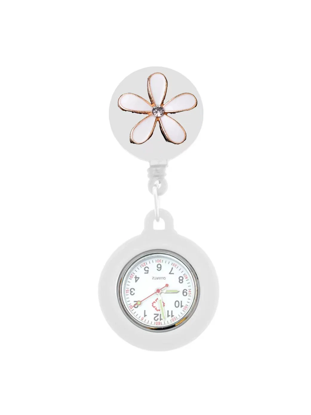 Nurse Watch Alloy Case Silicone Strap Stainless Steel Clasp Round Dial Small Fresh Style - Image 7