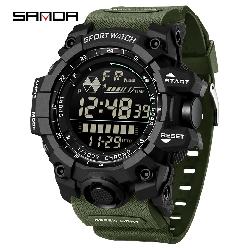 Outdoor Sports Waterproof Electronic Watch For Teenagers Acrylic Mirror Abs Case Tpu Strap Round Dial Highend Style - Image 6