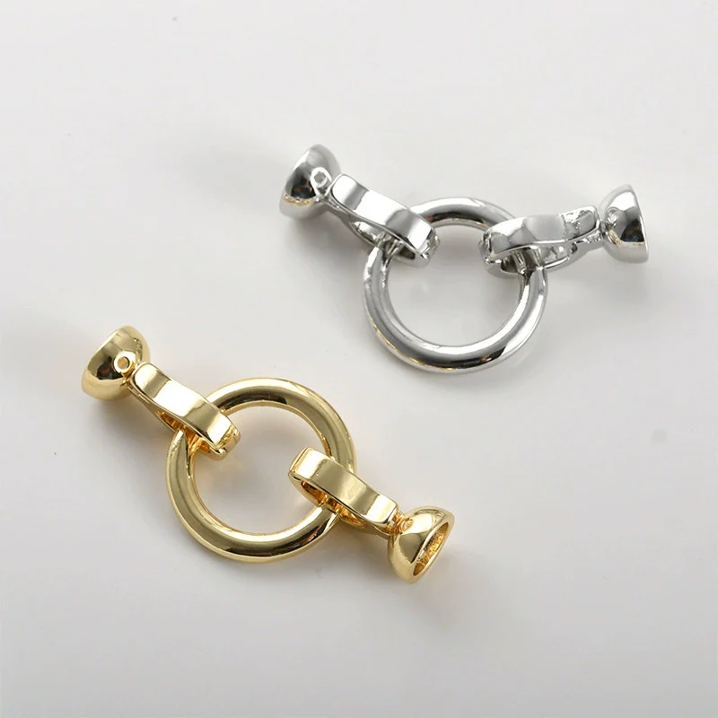 Pearl Buckle Beaded Bracelet Necklace Accessories Copper Electroplated - Image 2
